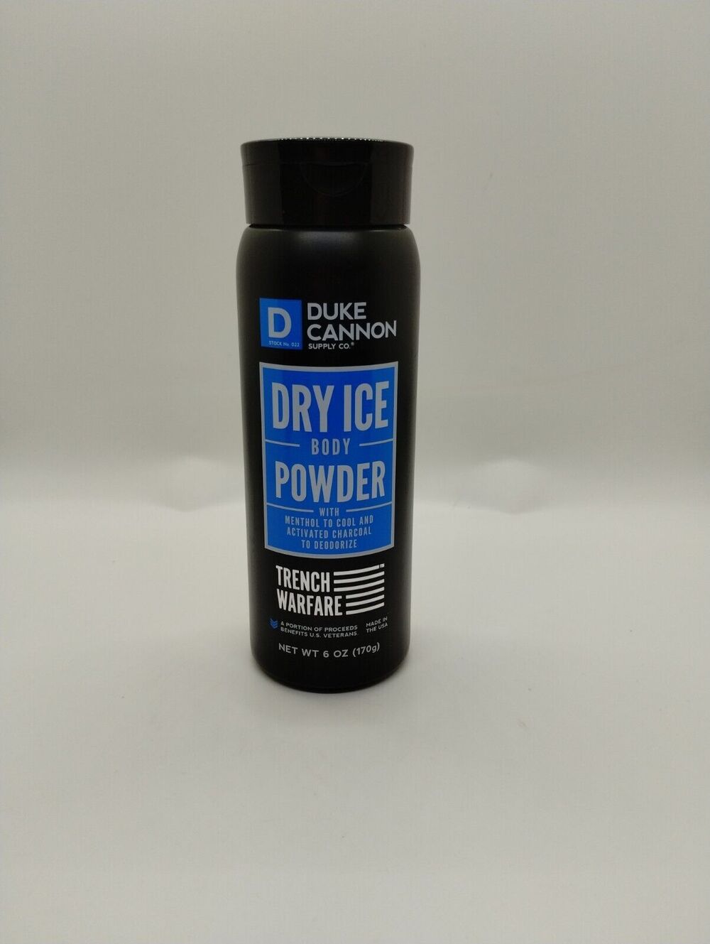 Duke Cannon Dry Ice Body Powder Mens 6OZ with Menthol and Activated Charcoal